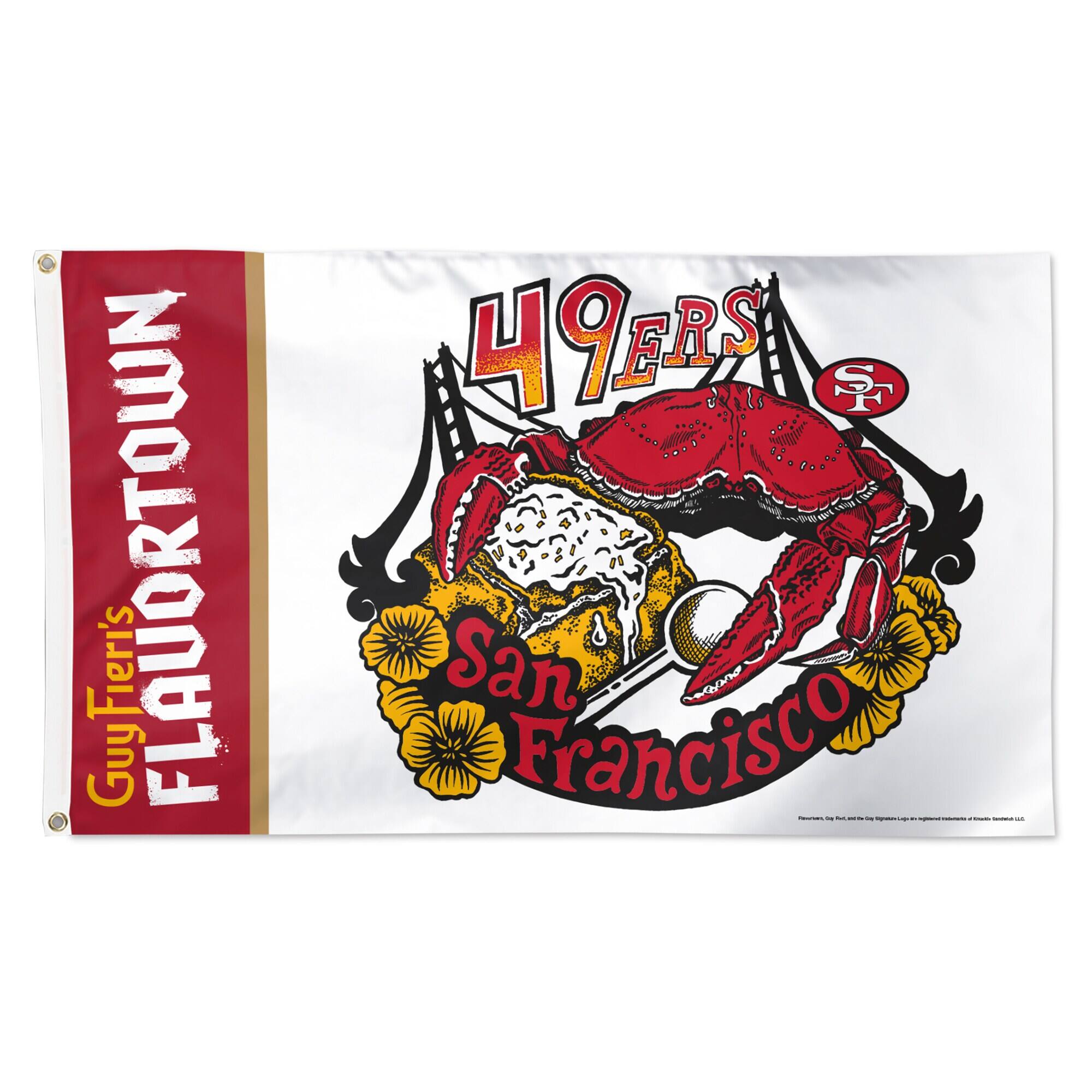 Guy Fieri's Flavortown - San Francisco 49ers NFL x Guy Fieri-s Flavortown 3' x 5' One-Sided Deluxe Flag - Multicolor