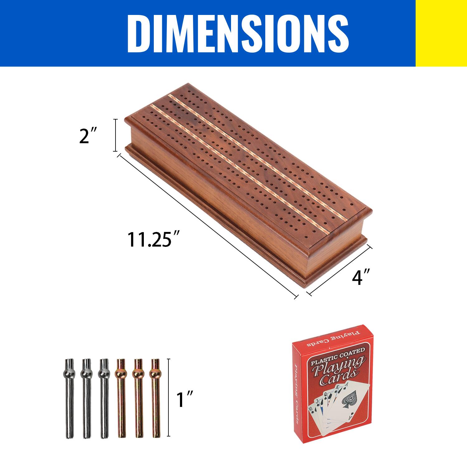 DIMENSIONS 2" 11.25" 4" 1" Playing Cards PLASTIC COATED HAYT