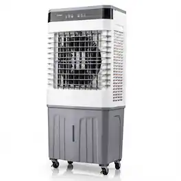 Costway - Swamp Cooler, 2100 CFM 3-in-1 Evaporative Air Cooler with 7.2 Gal Water Tank - White