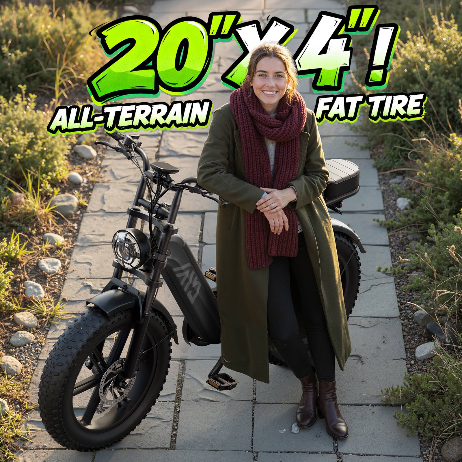 20" x 4"! ALL-TERRAIN FAT TIRE
