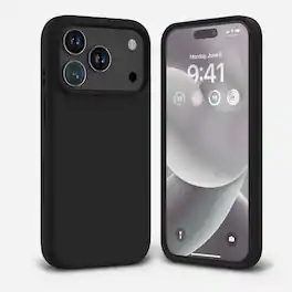 Entronix - Case for iPhone 18 Pro Max/17 Pro Max - Soft-Touch Silicone - Black