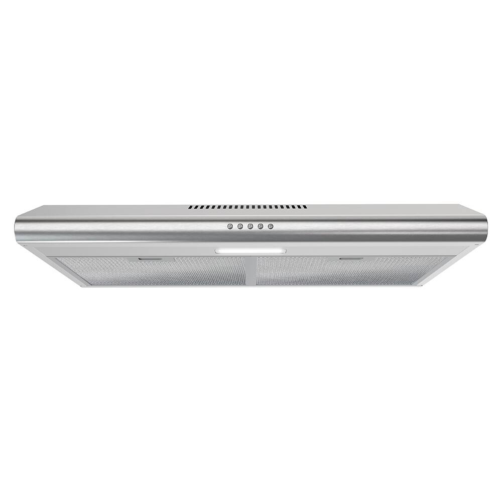 Front. Streamline - 30 in. Lammari Ducted Undermount 80 CFM Range Hood, Mesh Filters, Push Button Control, LED Light - Brushed Stainless Steel.