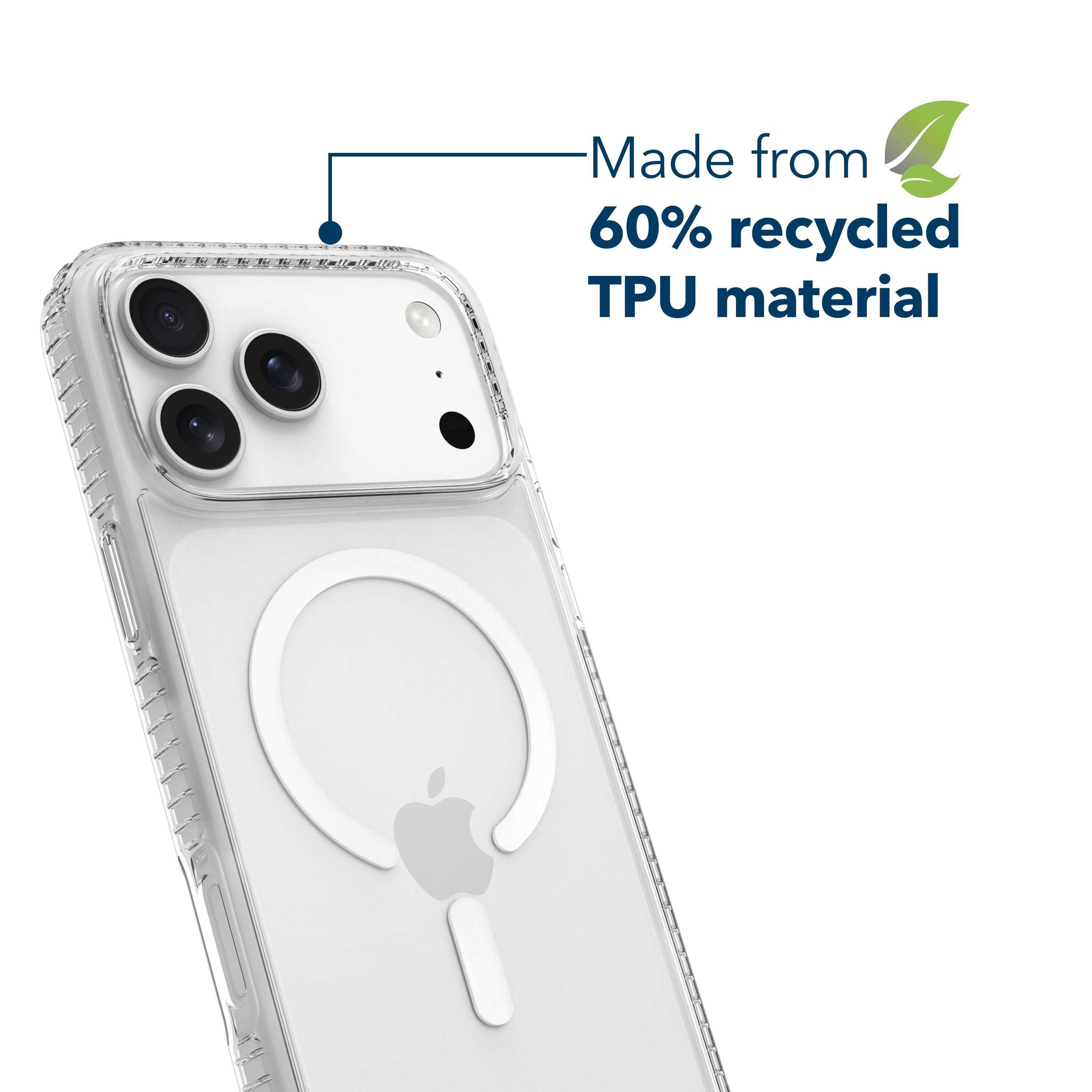 Made from 60% recycled TPU material
