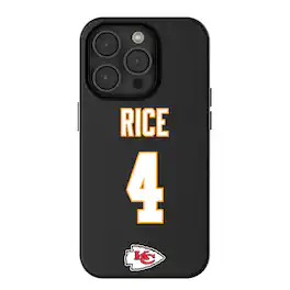 Keyscaper - NFL - Rashee Rice- Kansas City Chiefs iPhone Magnetic Bump Case - 15 - Black