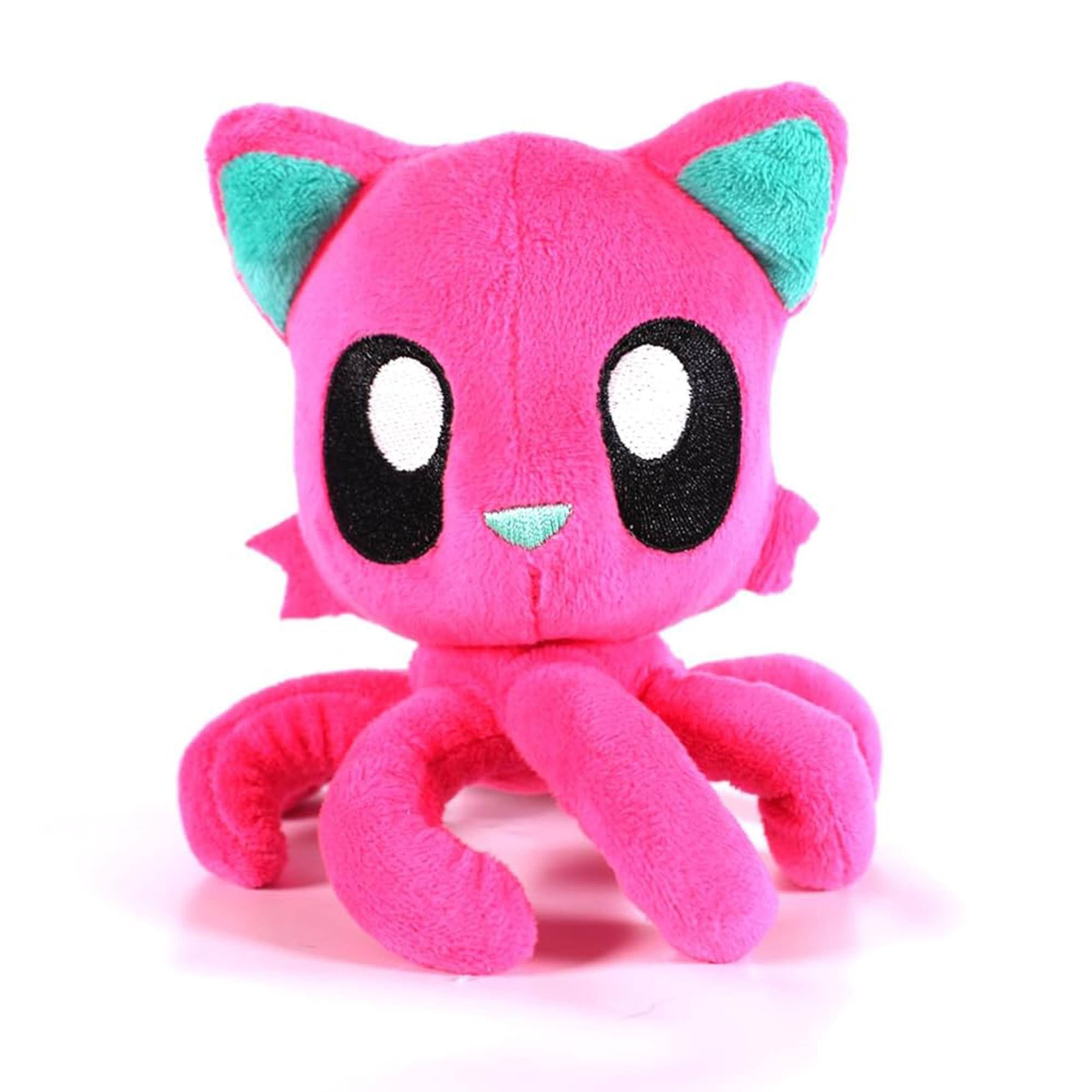 Front. Tentacle Kitty - Tentacle Kitty 6 Inch Magenta Plush - Pink.