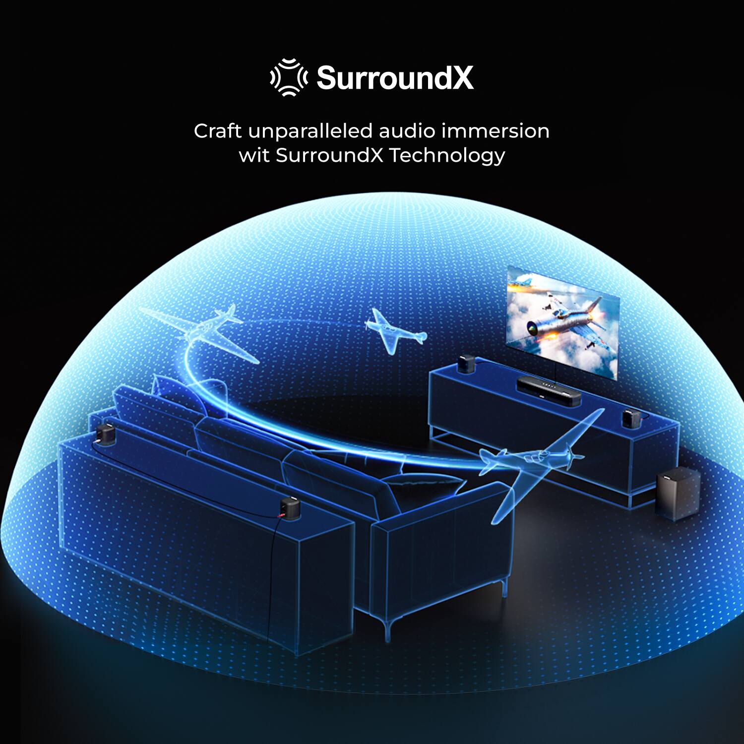 SurroundX  
Craft unparalleled audio immersion with SurroundX Technology