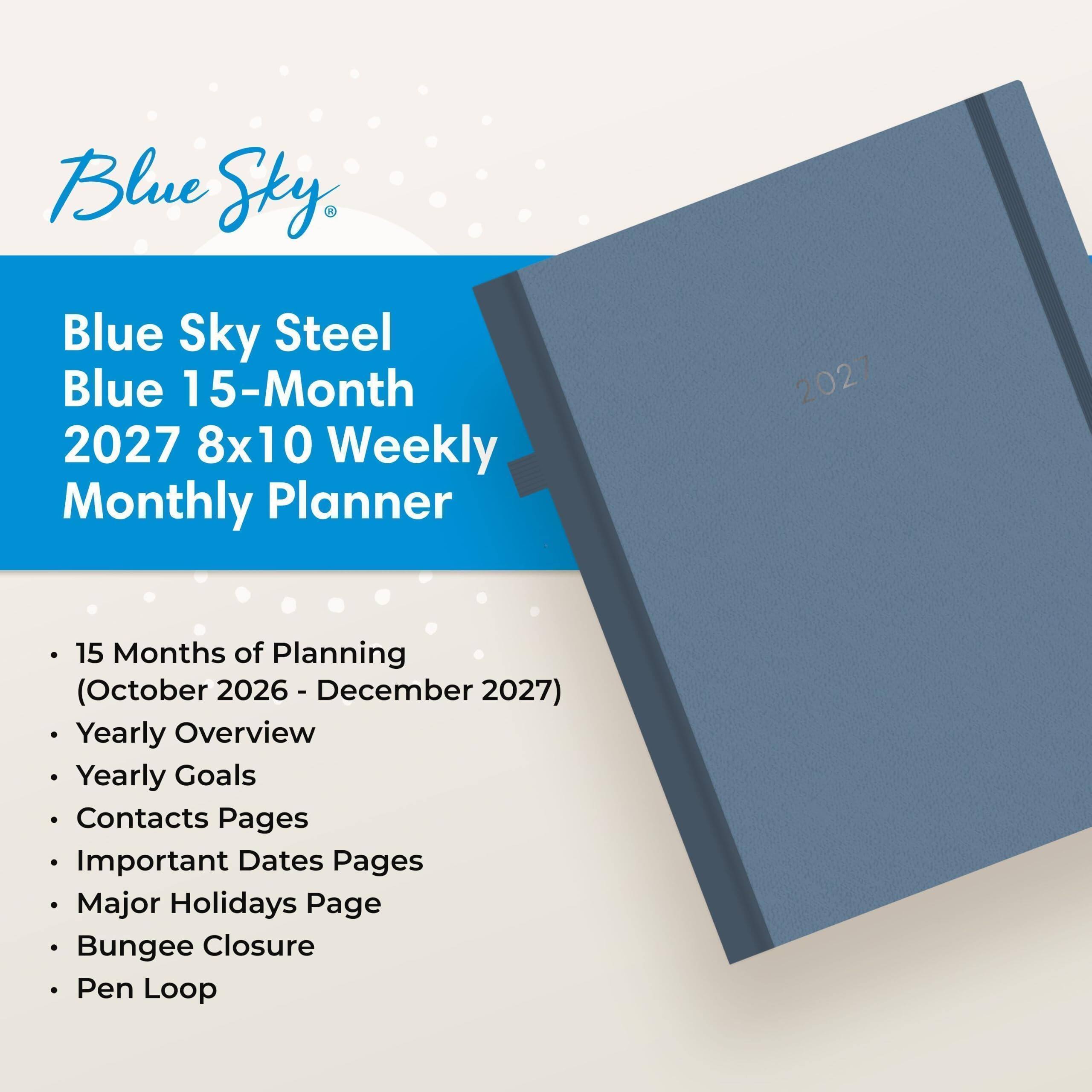 Blue Sky 2027 15 Month Weekly & Monthly Planner, 8