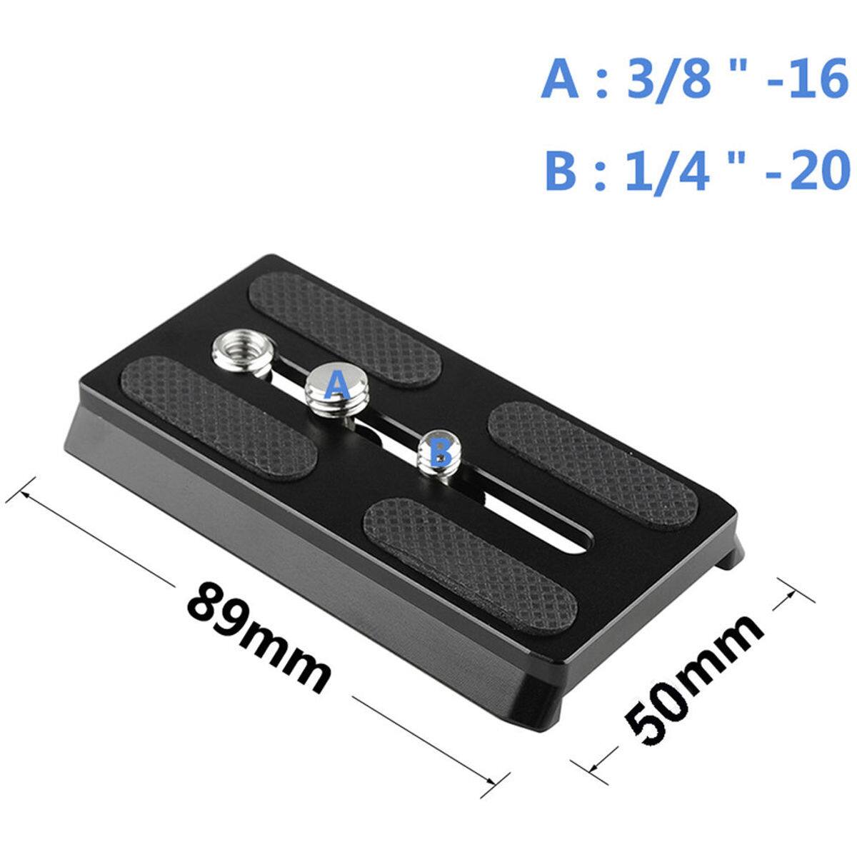 A: 3/8" -16  
B: 1/4" -20  

A  
89mm  
B  
50mm