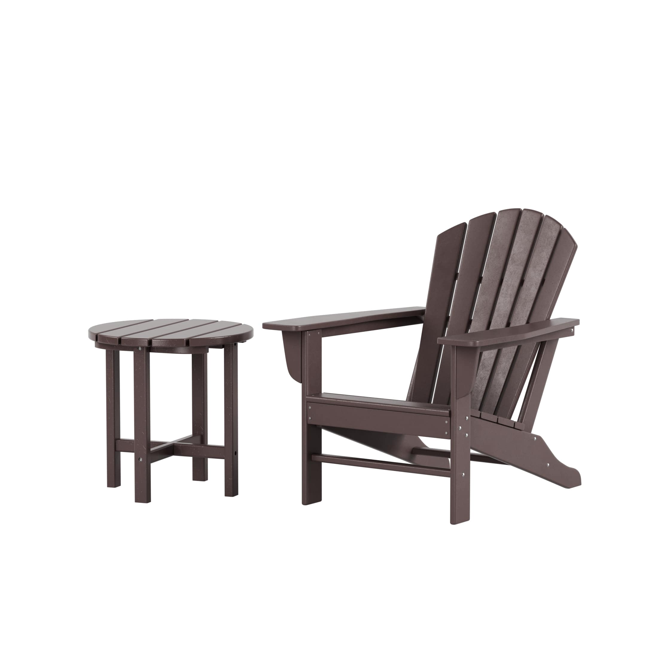 WestinTrends - Dylan Outdoor Adirondack Chair with Side Table Set - White price history on PriceWatchPro