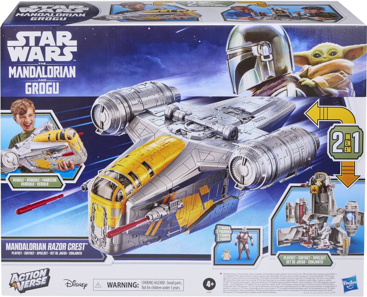 Hasbro Star Wars: The Mandalorian & Grogu ActionVerse Razor Crest 2 in ...