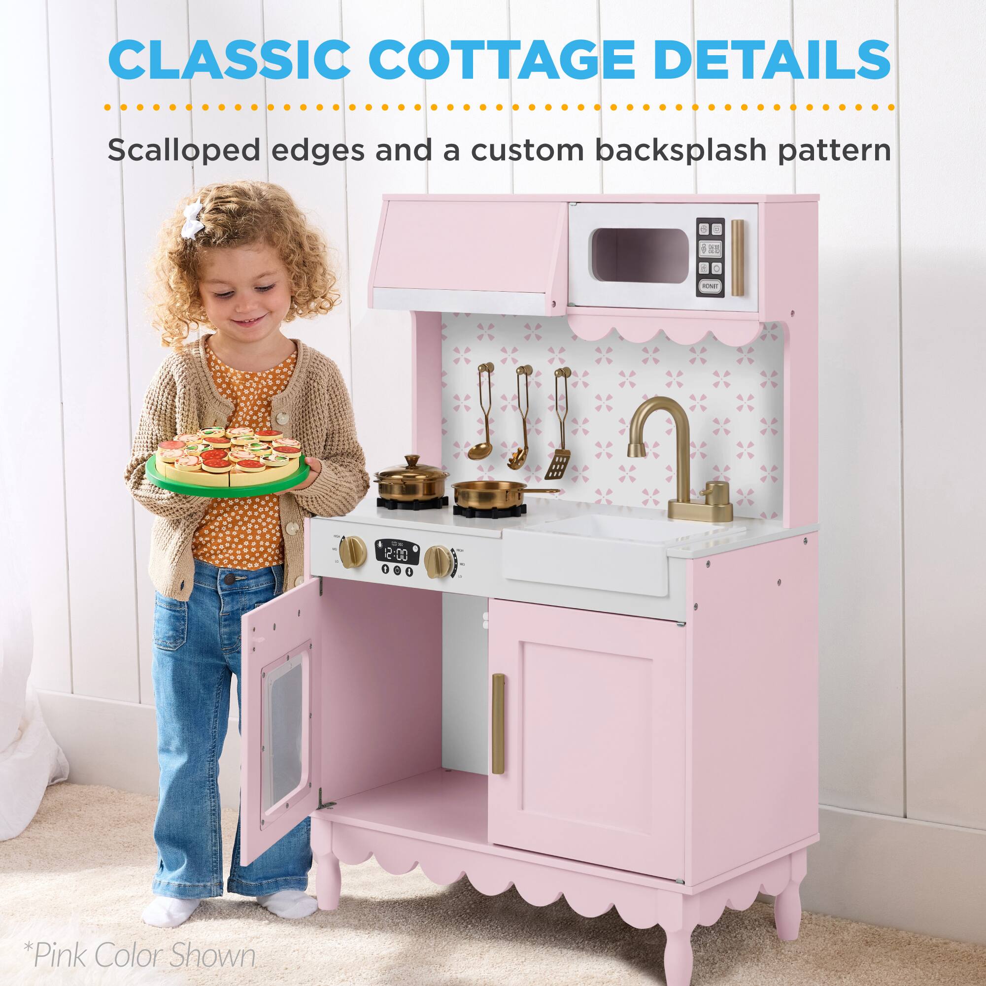 CLASSIC COTTAGE DETAILS

Scalloped edges and a custom backsplash pattern

12:00

*Pink Color Shown