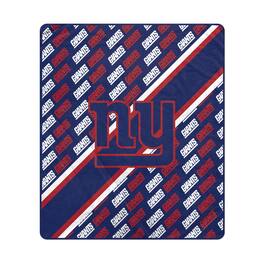 Pegasus - New York Giants 60" x 70" Diagonal Lined Wordmark Ultra Soft Blanket - Multicolor