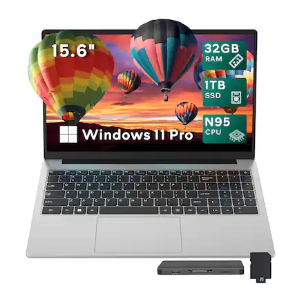 15.6" 32GB RAM 1TB SSD N95 Windows 11 Pro CPU