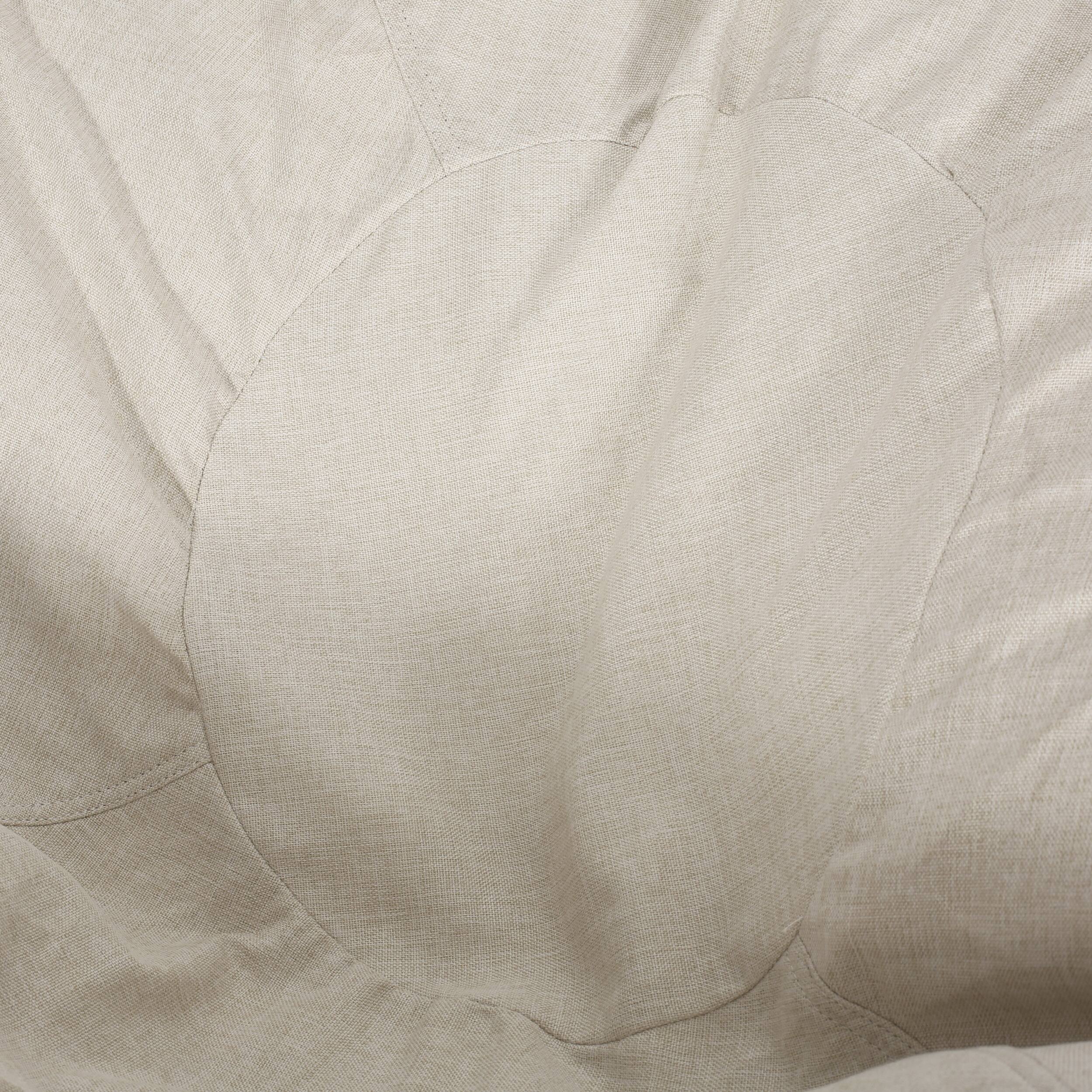 Angle. LOVMOR - 5FT Faux Leather Bean Bag Chairs Removable Washable Cover For Living Room Bedroom Dorm Easy Care Accent Indoor - Brown+Beige.