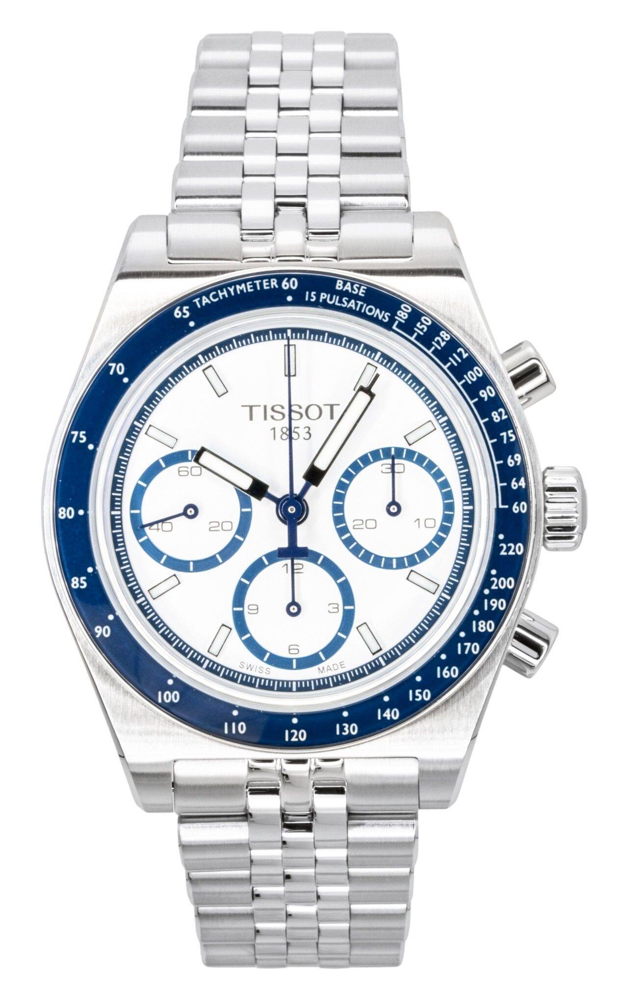 70 75 80 85 90  
60 BASE TACHYMETER 15 PULSATIONS 65 180 150 128 -112 100 90 TISSOT 82 1853 75 69 60 3D 64 60 40 20 20 10 220 1 n 200 9 3 190 180 6 170 SWISS MADE 160 100 150 140 110 130 120