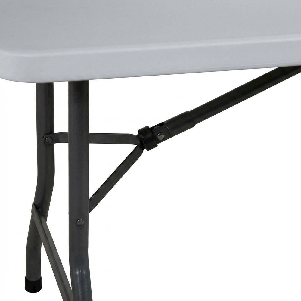 Alt View 3. FurniFact - Light Grey, Folding Table - Light Grey.