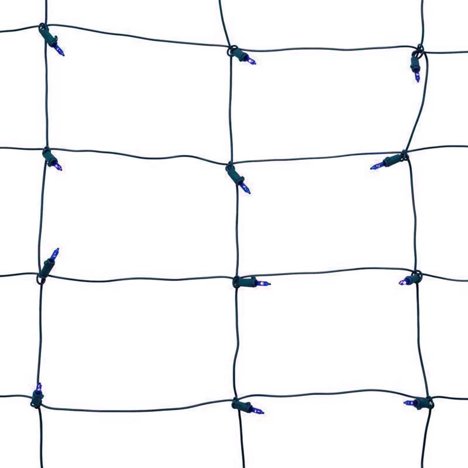 Celebrations - Classic LED T5 Blue 100 ct Net Christmas Lights 4 ft.