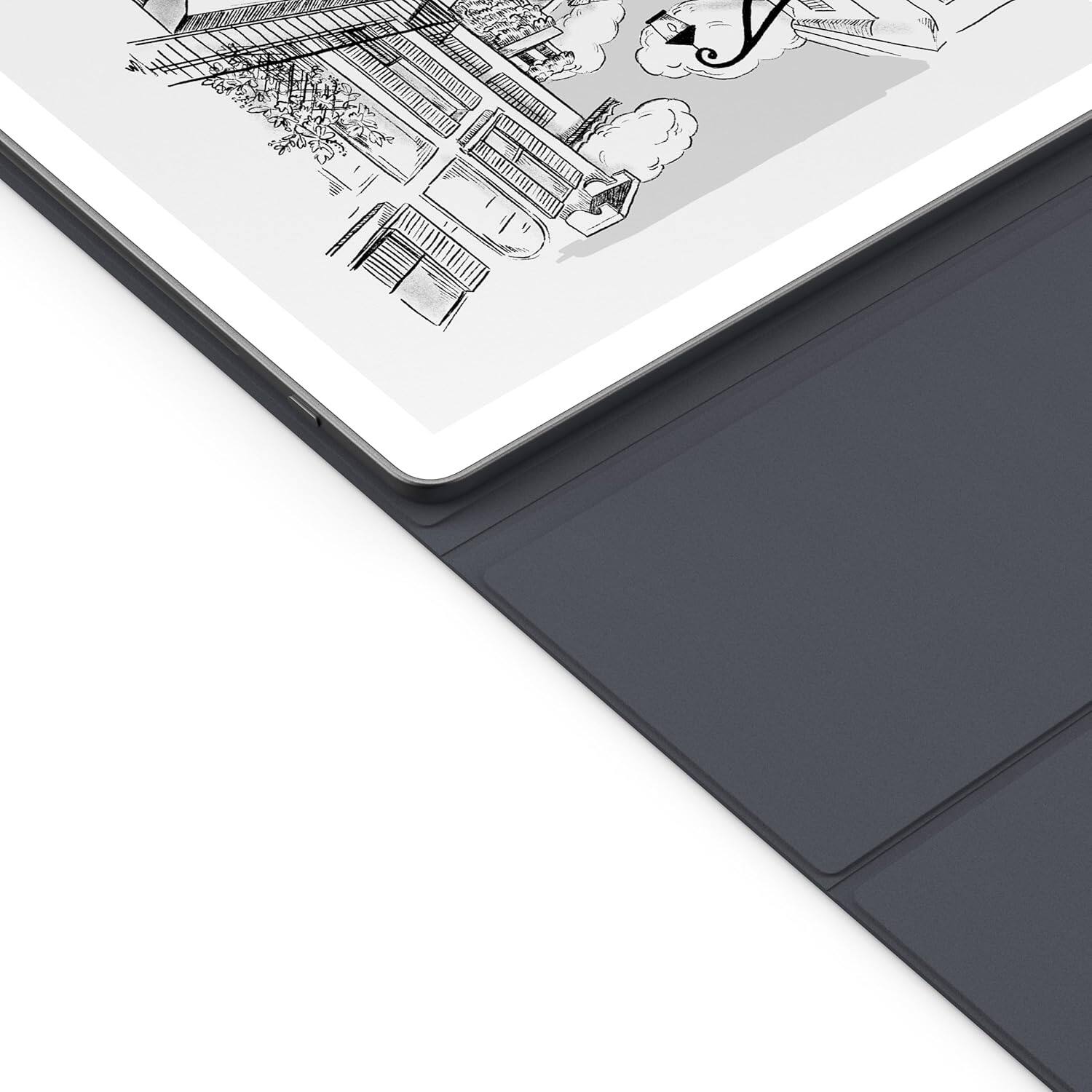 Left. Amazon - Amazon Kindle Scribe Folio Cover - Graphite.