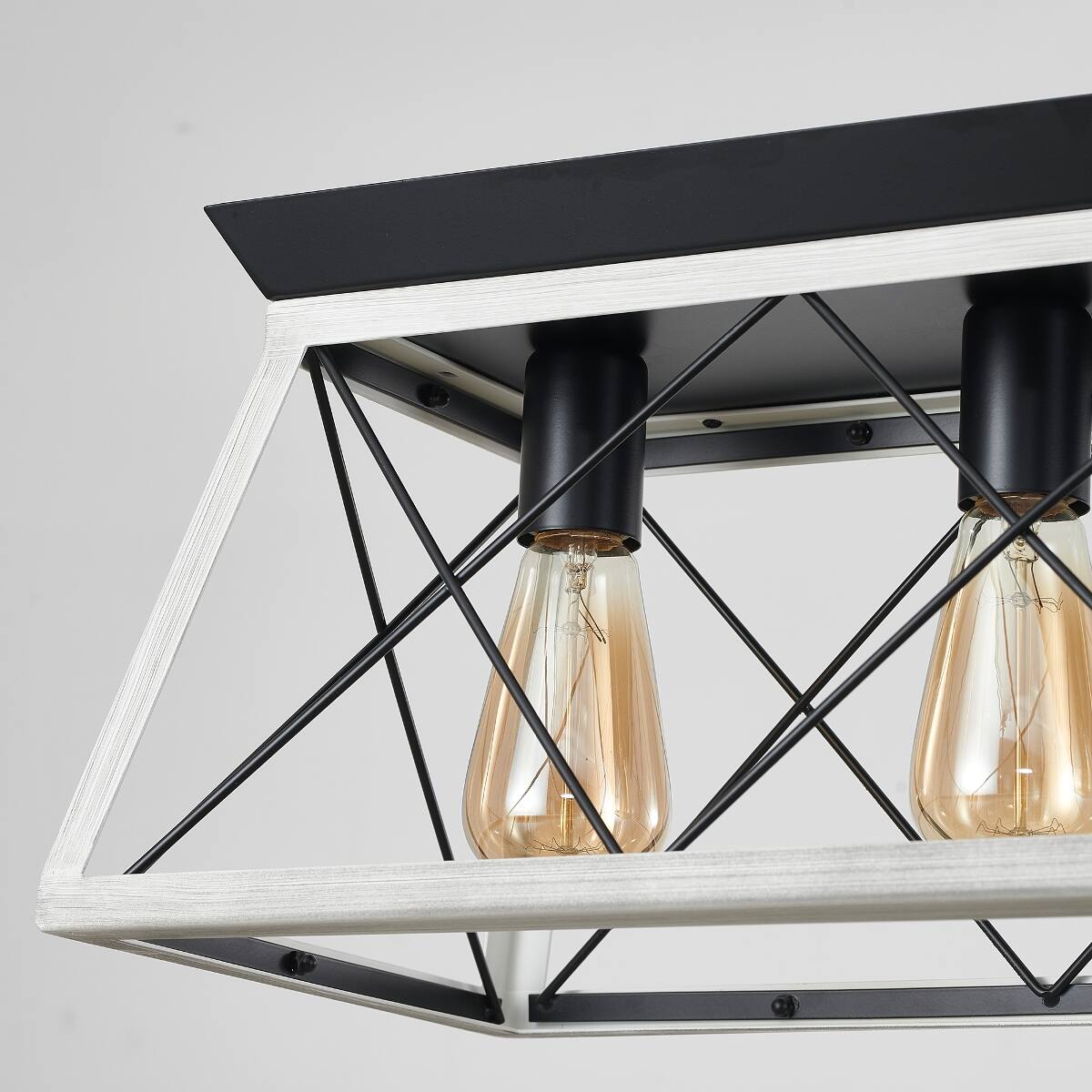 Alt View 7. Loheer - Loheer 5 Light Farmhouse Chandelier White Iron Dining Room Pendant Light for Kitchen Island.