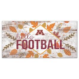 Fan Creations - Minnesota Golden Gophers 6'' x 12'' Hello Football Wall Art - White