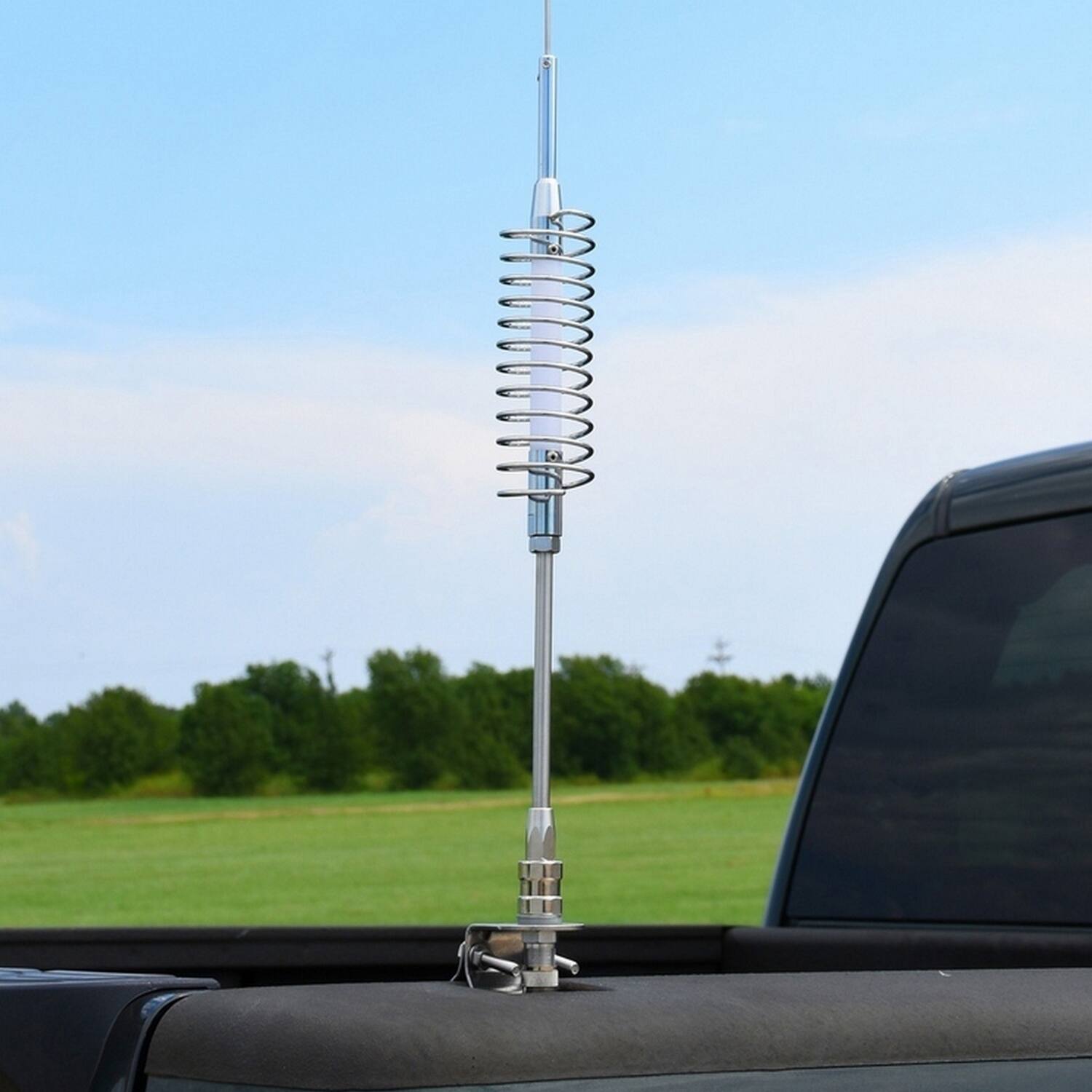 Alt View 2. Tram - 5,000-Watt Penetrator Sparrow 26-30 MHz CB Antenna, 49.25" Stainless Steel Whip, 6" Shaft - Stainless Steel.