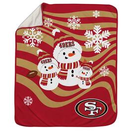 Pegasus - San Francisco 49ers 50'' x 60'' Snowman Sherpa Blanket - Multicolor