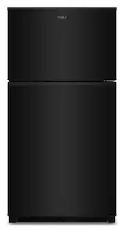 Front. Whirlpool - 21.3 Cu. Ft. Wide Top Freezer Refrigerator with Total Coverage Cooling - Black.