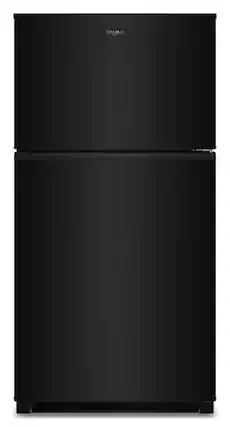 Front. Whirlpool - 21.3 Cu. Ft. Wide Top Freezer Refrigerator with Total Coverage Cooling - Black.
