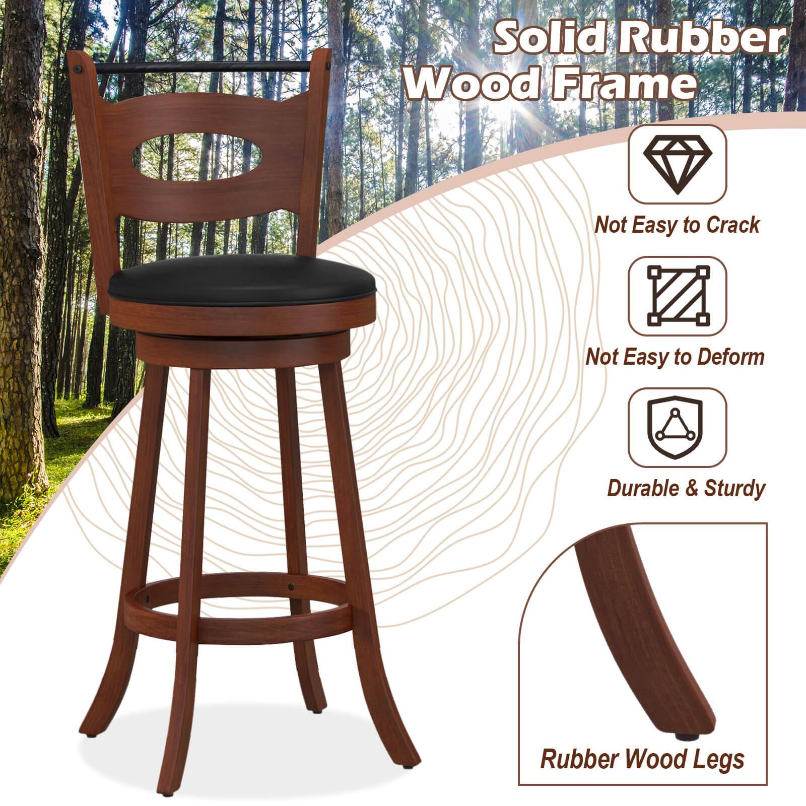 Solid Rubber Wood Frame, Rubber Wood Legs, Not Easy to Crack, Not Easy to Deform, Durable & Sturdy