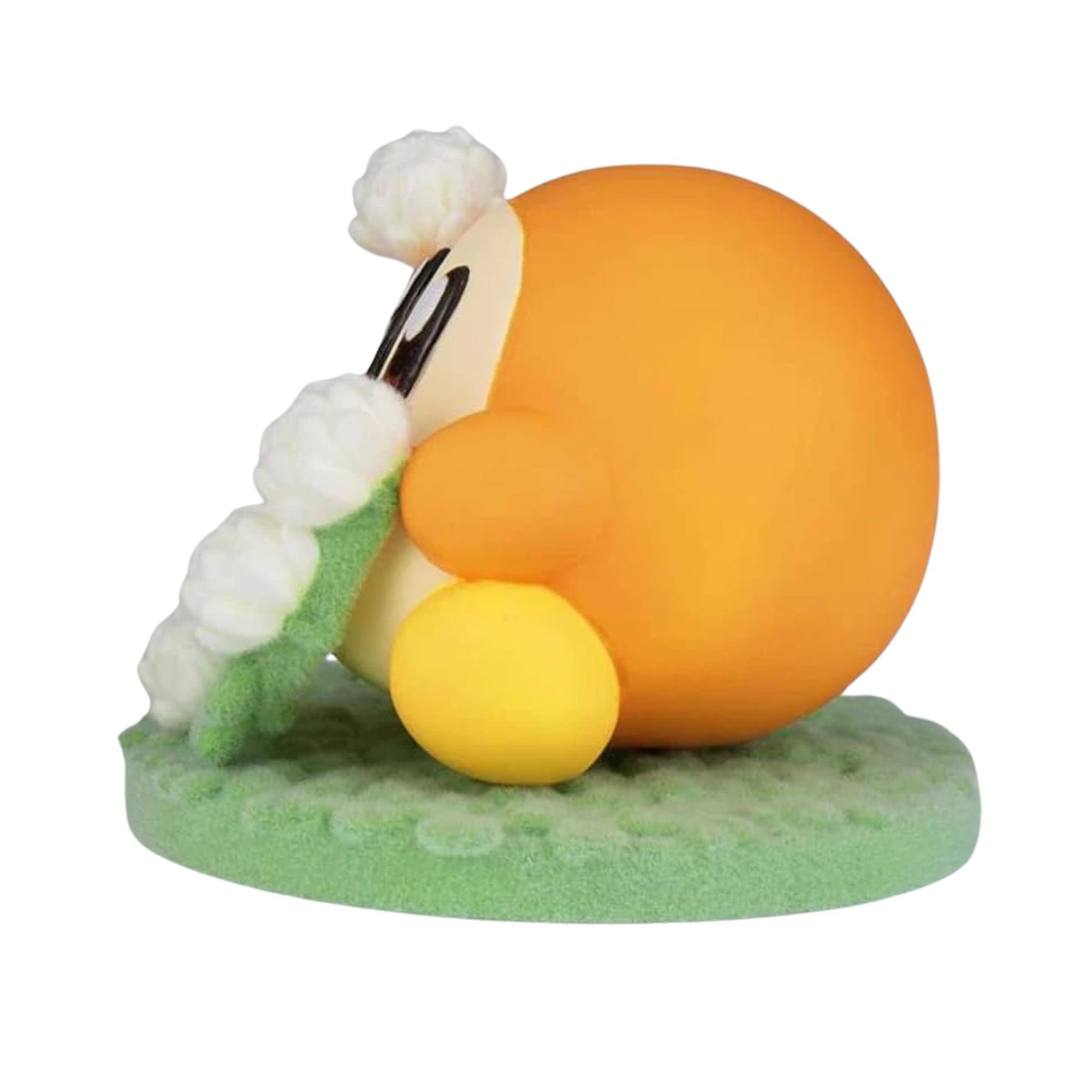 Alt View 1. Little Buddy - Kirby Fluffy Puffy Play In The Flowers Mini Figure | Waddle Dee Ver. C - Orange.