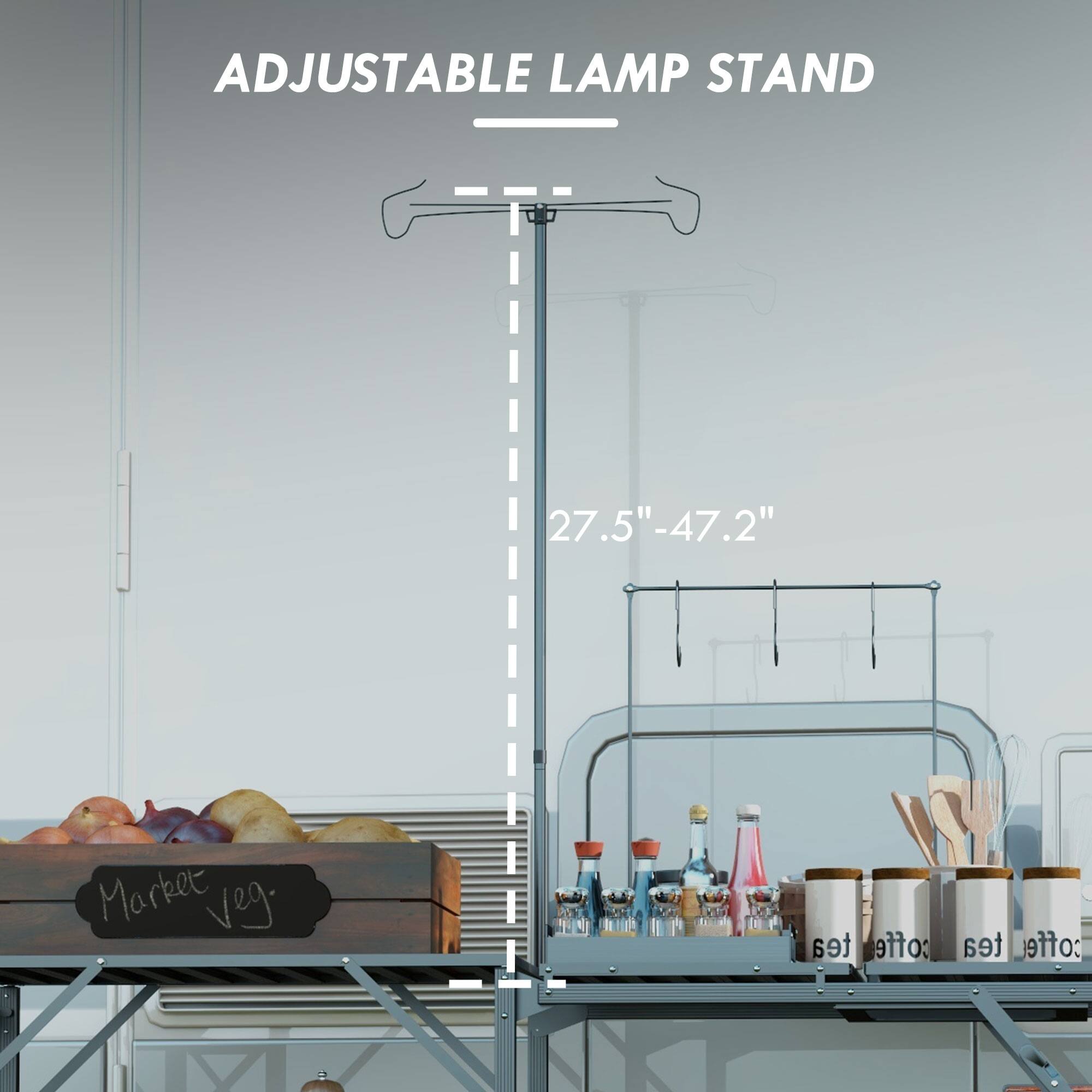 ADJUSTABLE LAMP STAND 27.5"-47.2" Market veg. tea coffe