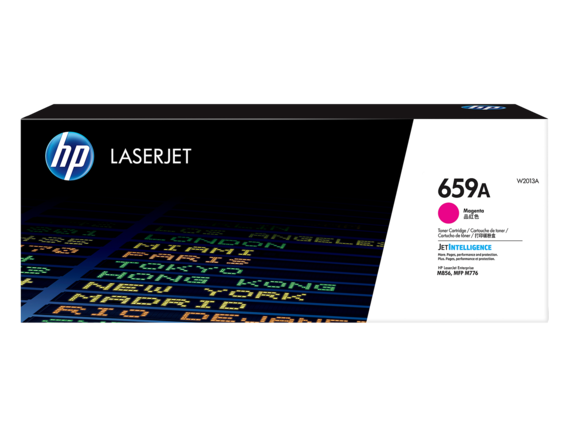 hp LASERJET
659A Magenta
W2013A
Toner Cartridge / Cartouche de toner / Cartucho de toner / 打印機粉盒
JET INTELLIGENCE
More Pages, performance and protection.
HP LaserJet Enterprise M856, MFP M776