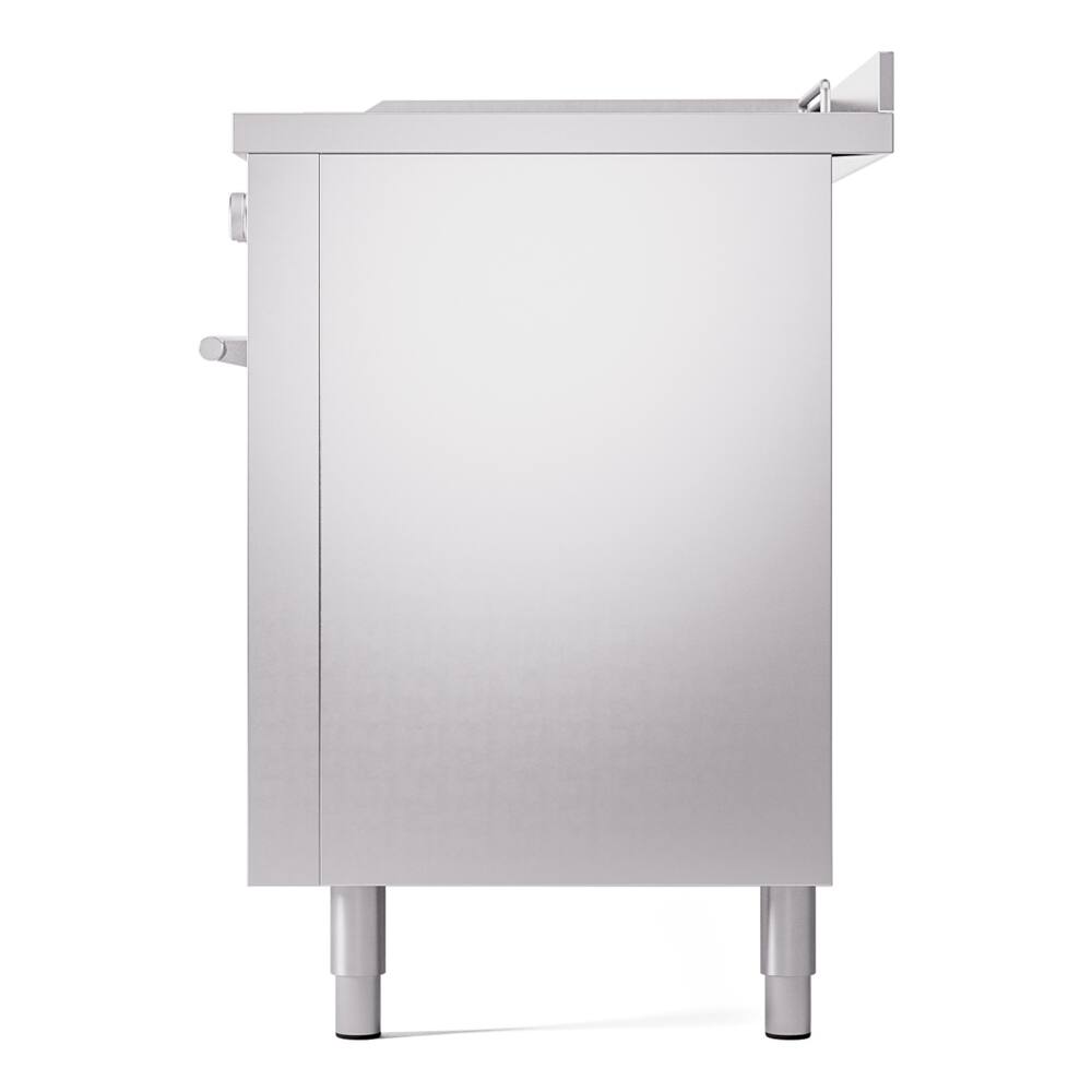 Alt View 9. ILVE - ILVE Professional Plus II Series 60 in. Dual Fuel Range with 7 Sealed Burners + Griddle (Liquid Propane, Satin Trim) - Stainless Steel.