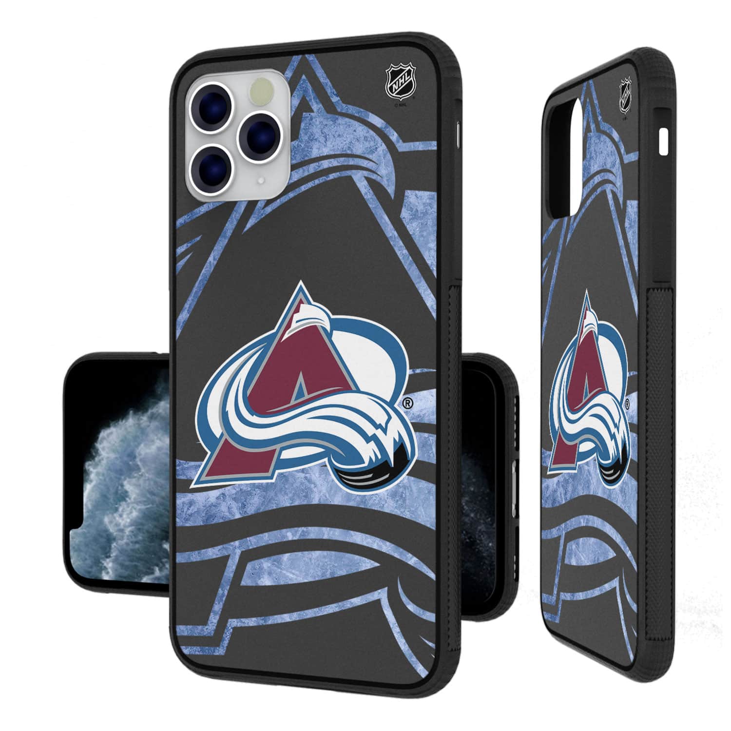 Front. Keyscaper - Colorado Avalanche iPhone Tilt Bump Ice Case - 16 Pro Max - Multicolor.