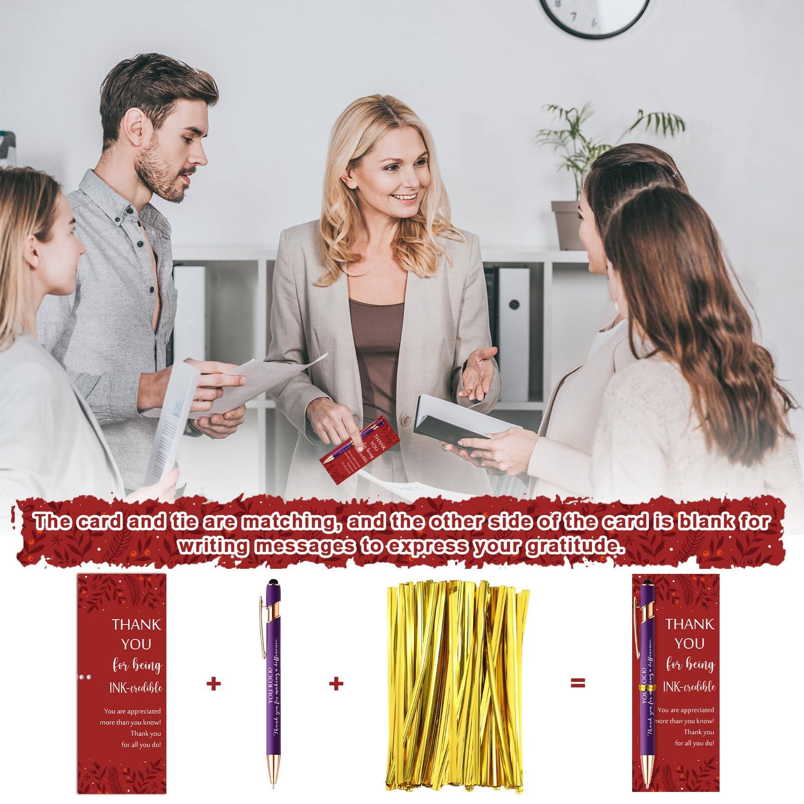 The card and tie are matching, and the other side of the card is blank for writing messages to express your gratitude.

THANK YOU for being INK-credible  
You are appreciated more than you know!  
Thank you for all you do!

THANK YOU for being INK-credible  
You are appreciated more than you know!  
Thank you for all you do!