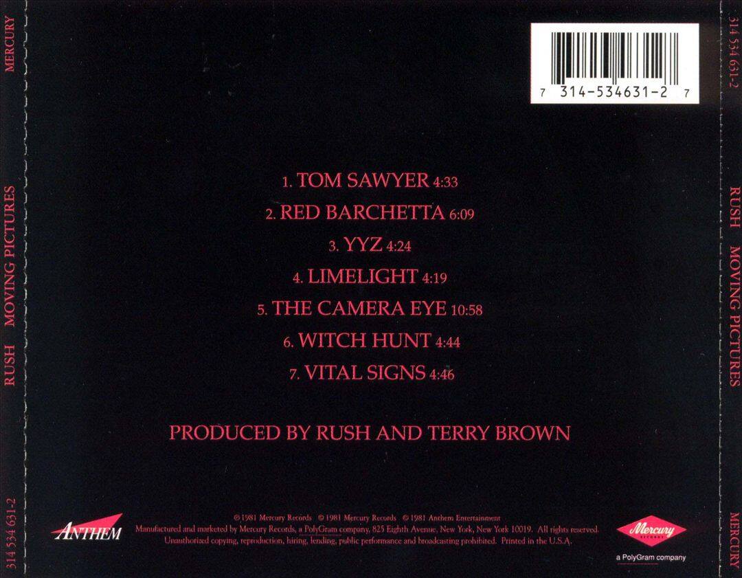 Back. Moving Pictures [CD].