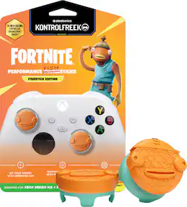 KontrolFreek - Fortnite Performance Fishsticks – Fishstick Edition for Gaming Controllers - XBOX One and XBOX Series X/S - Orange/Blue