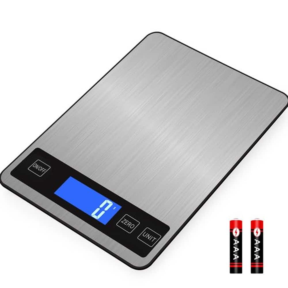 ACJPR - Digital Kitchen Scale – 11lb Stainless Steel with LCD, 1g Precision