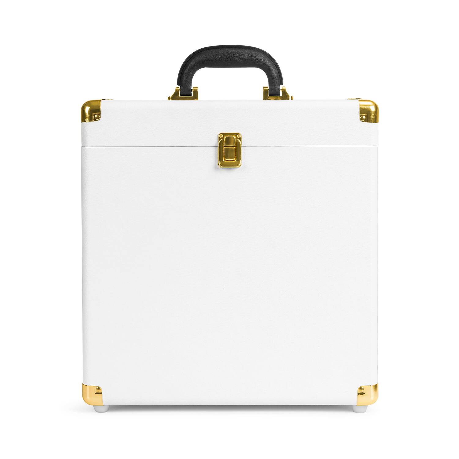 Alt View 4. Victrola - Storage case for Vinyl Turntable Records - White.