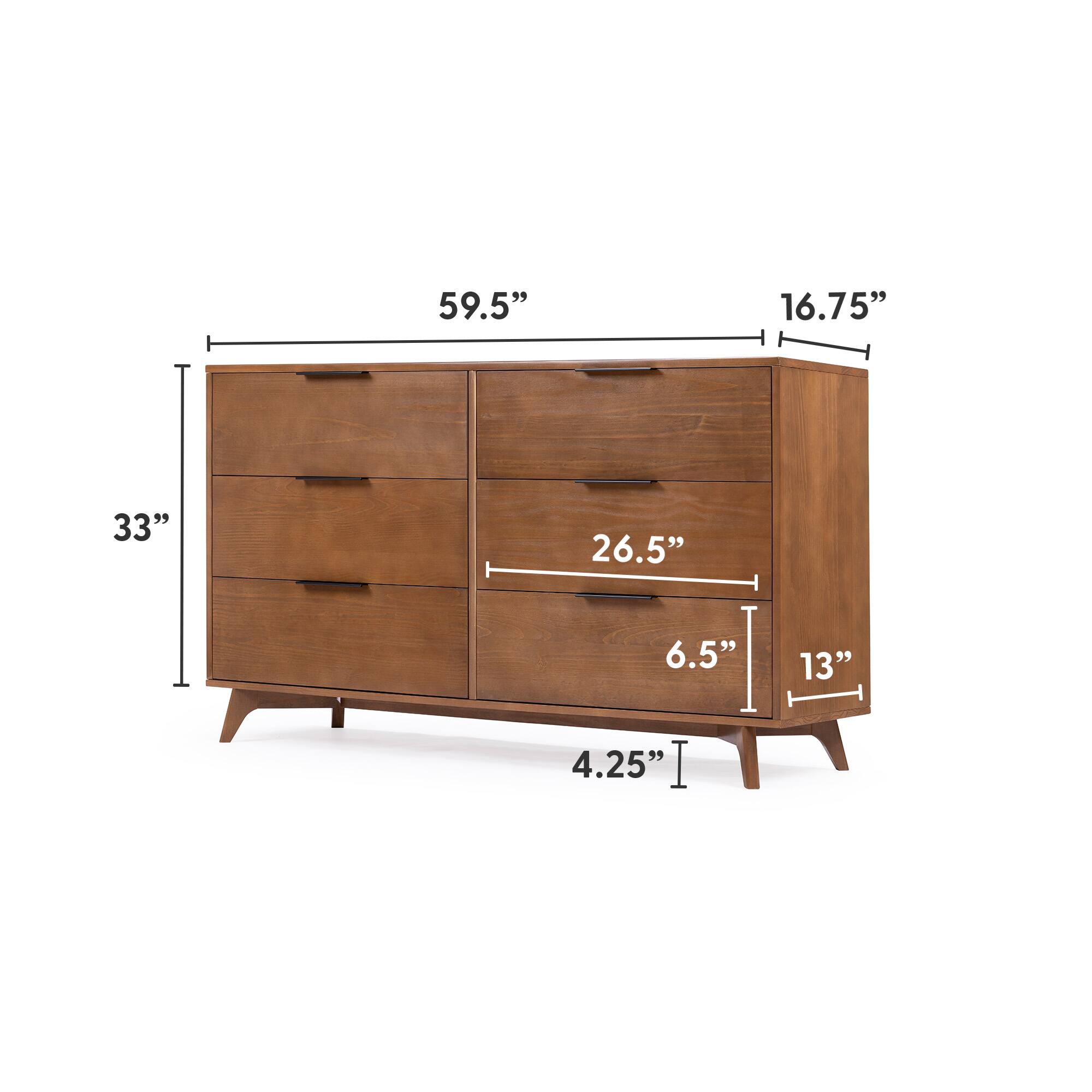 59.5" x 16.75" x 33" x 26.5" x 6.5" x 13" x 4.25"