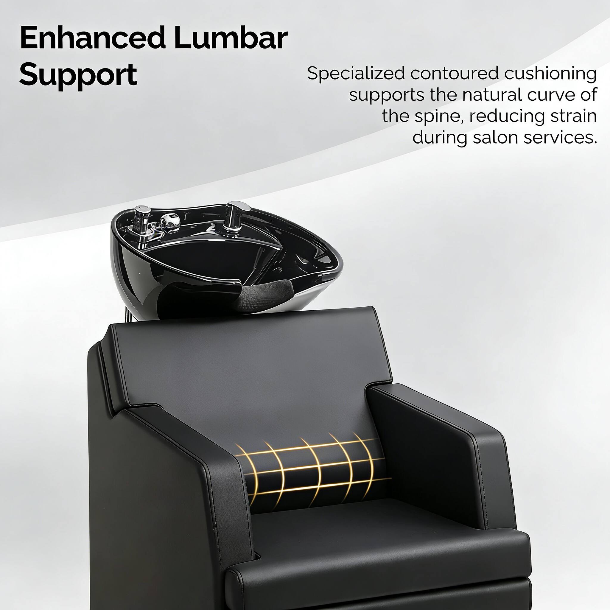Enhanced Lumbar Support

Specialized contoured cushioning supports the natural curve of the spine, reducing strain during salon services.