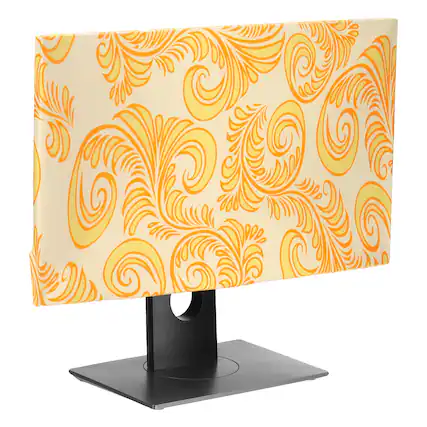 Front. Unique Bargains - Monitor Dust Cover Anti-Static Dustproof Protective Cover Computer Screen Sleeve for 28 Inch Monitor PC Desktop HD Panel - Yellow.