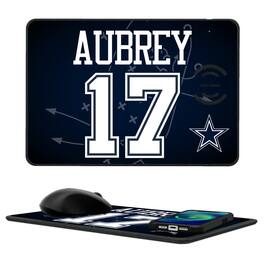Keyscaper - Brandon Aubrey Dallas Cowboys Wireless Charger and Mouse Pad - Black