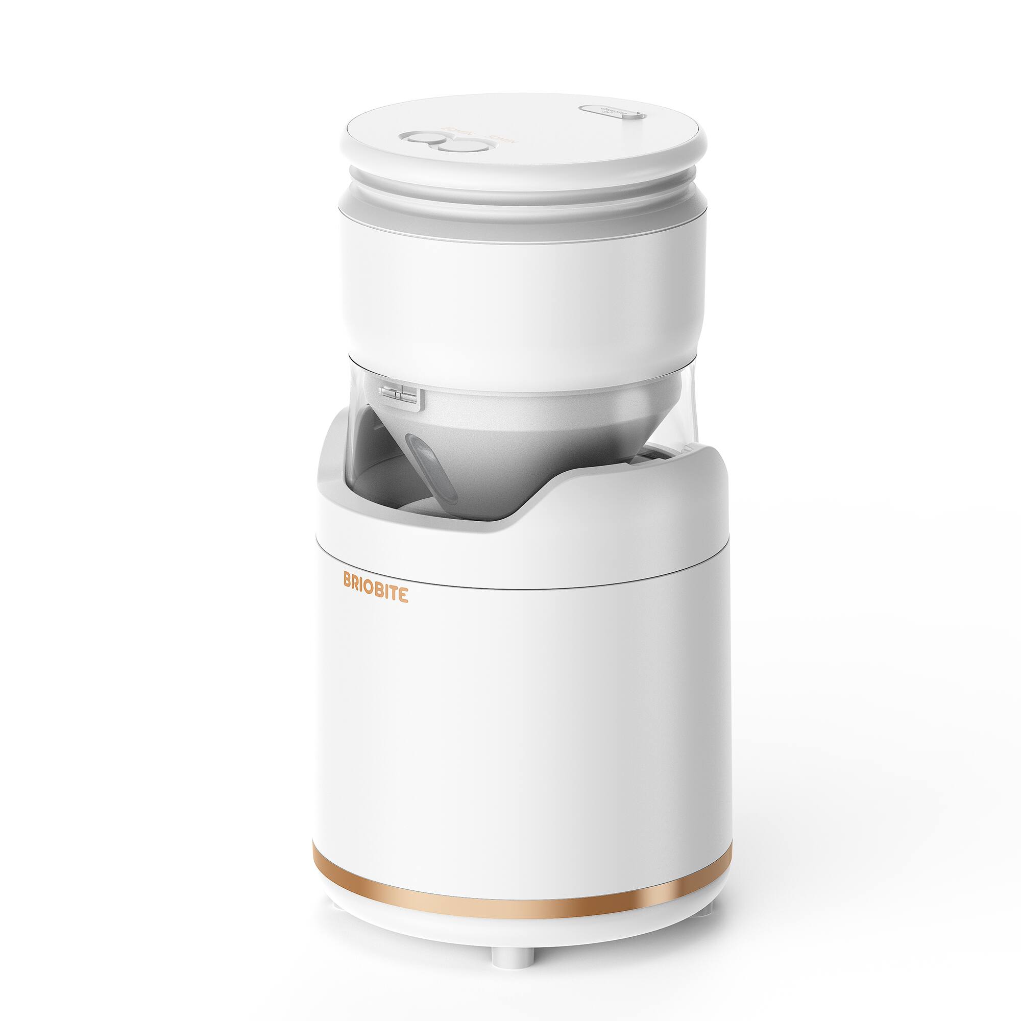Alt View 6. BRIOBITE - Portable USB-C Rechargeable Ice Cream Maker-Electric Machine for Gelato,Milkshakes&Sorbet,1-2 Servings,Easy to Clean - White.
