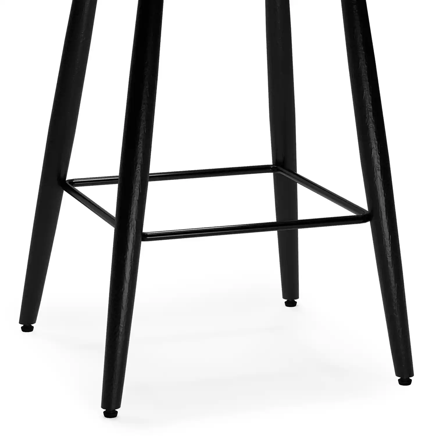 Alt View 5. Simpli Home - Callie Contemporary 16 inch Counter Height stool (Set of 2) in Grey Polyester linen fabric - Grey.
