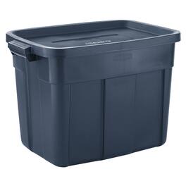 RubberMaid - 18 Gallon Stackable Storage Container, Dark Indigo Metallic (12 Pack)