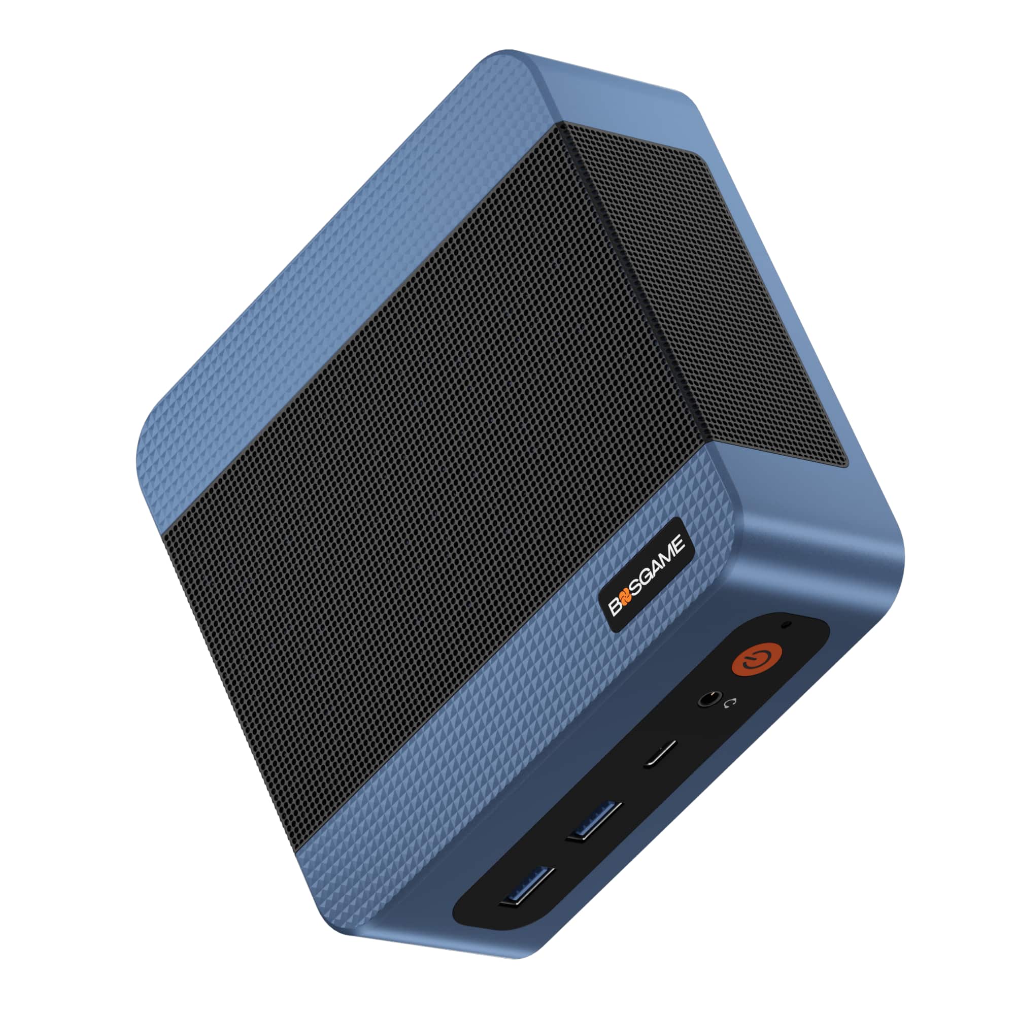 BOSGAME - E5 Mini PC AMD Ryzen 3 5300U, 8GB DDR4 RAM, 256GB NVMe SSD Storage Win 11 Pro- Blue+Black
