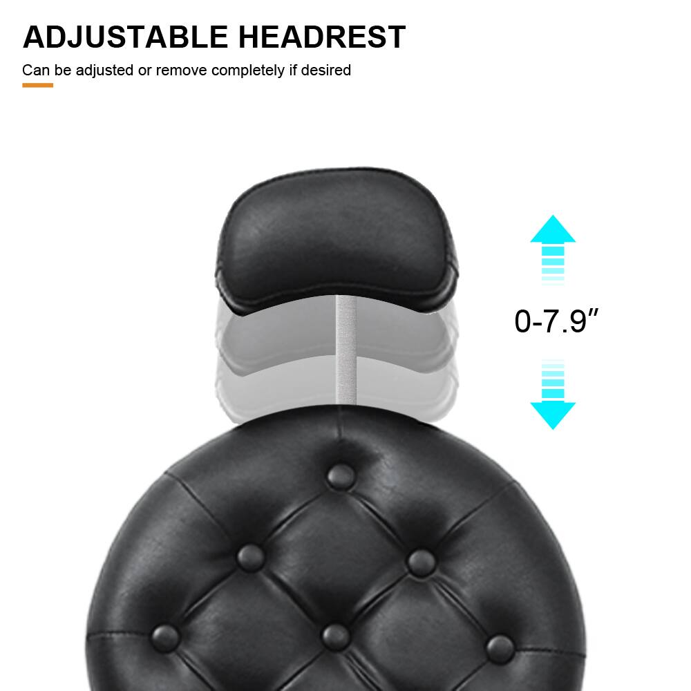 ADJUSTABLE HEADREST  
Can be adjusted or remove completely if desired  
0-7.9"