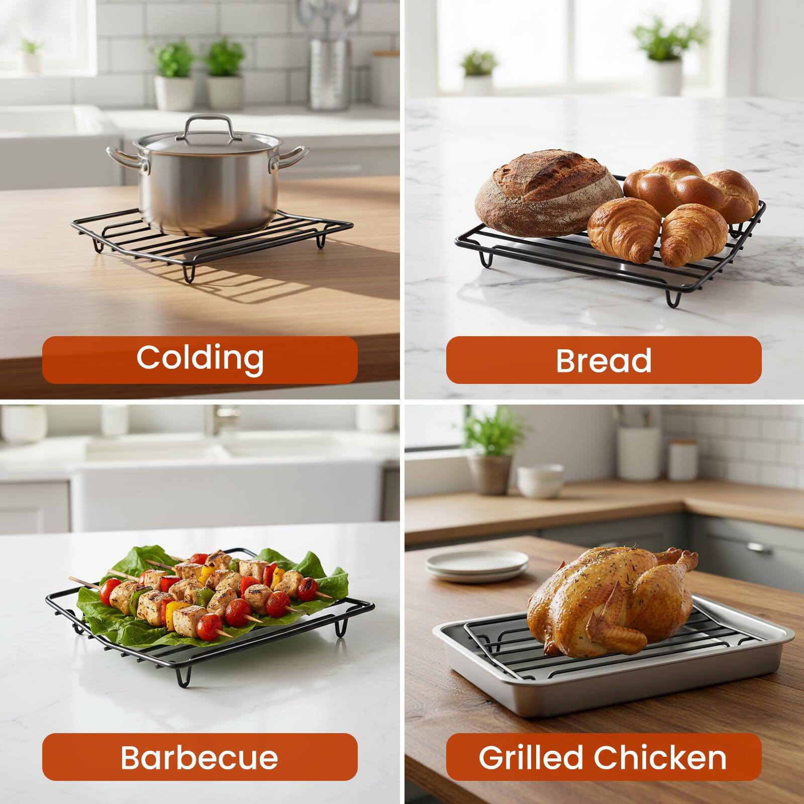 Stylel Star Roasting Rack For Pan Baking Cooking And Grilling V Shape ...