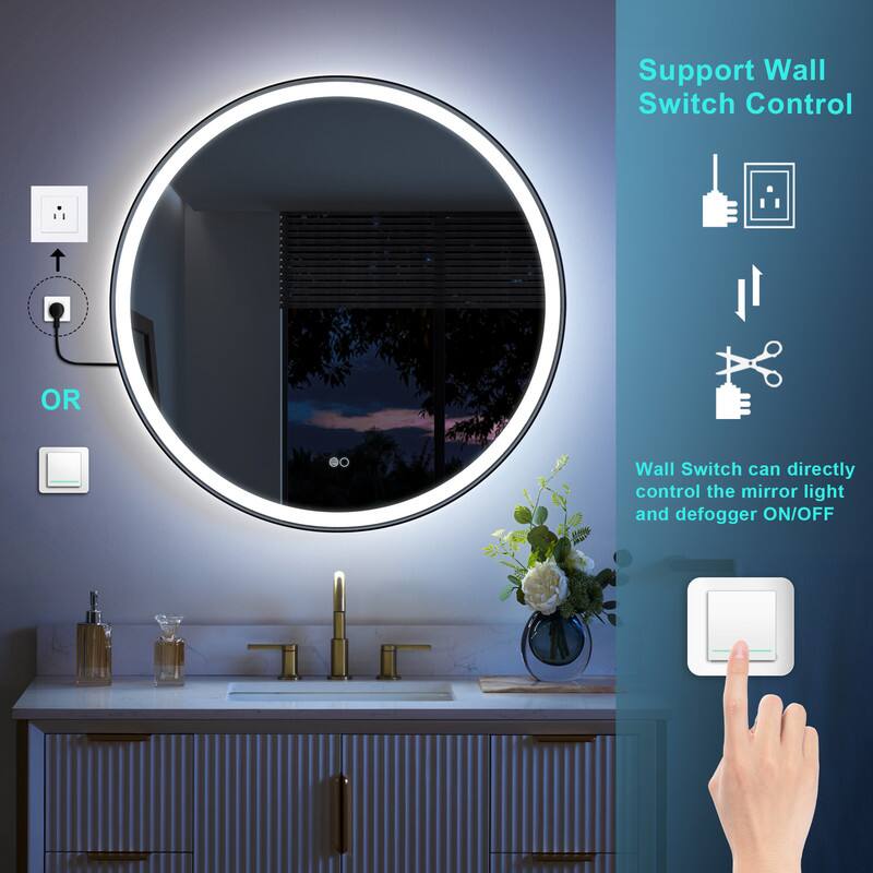 Support Wall Switch Control

OR

Wall Switch can directly control the mirror light and defogger ON/OFF